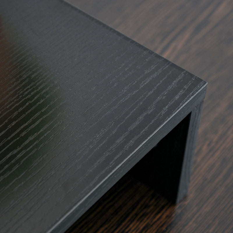 Wooden Dual Monitor Stand, Screen Riser, Black