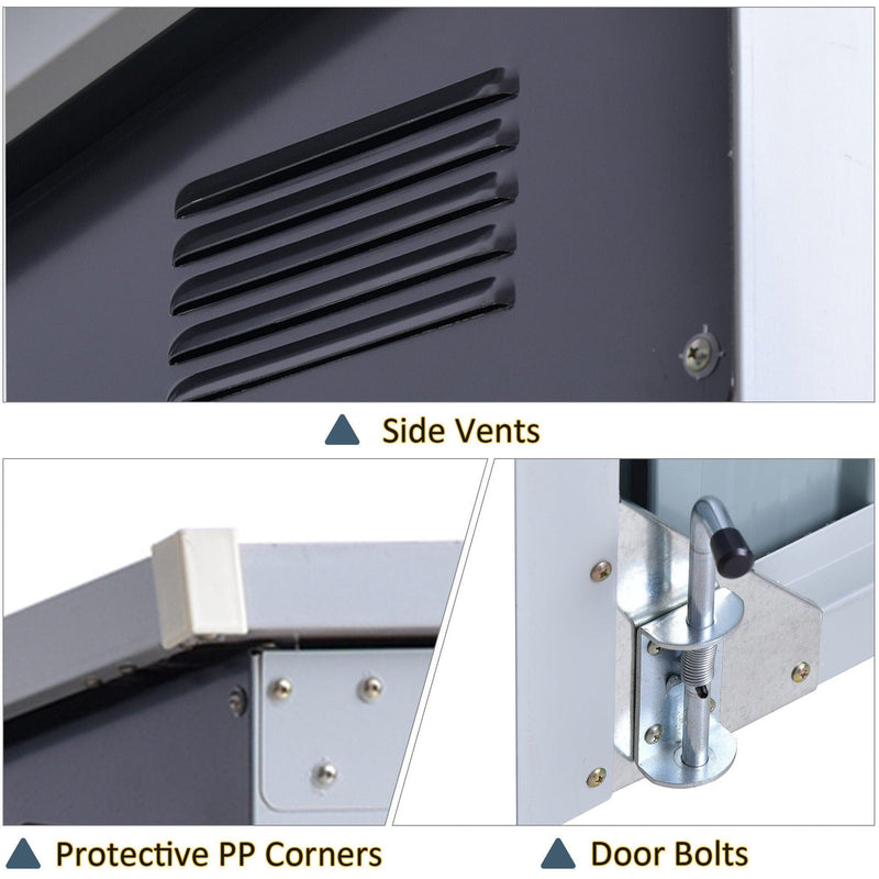 Small Metal Storage Shed, Ideal for Wheelie Bins - Grey