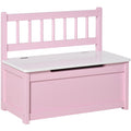 Pink 2-in-1 Kids Toy Box/Bench Homcom