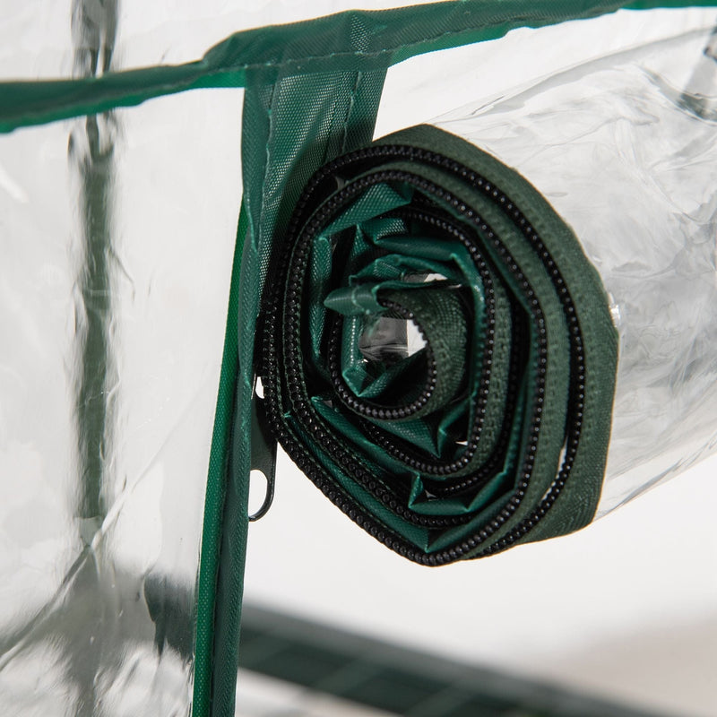 3 Tier Mini Portable Greenhouse, Roll Up Door, 69x49x125cm