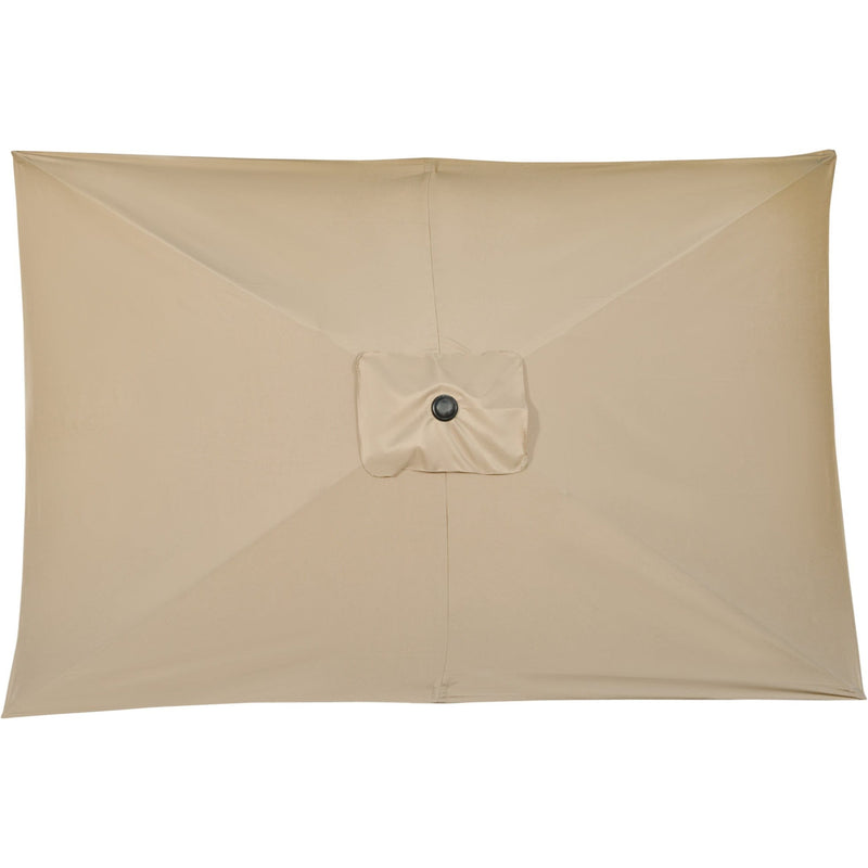 3x2m Stylish Garden Parasol Rectangular - Khaki Outsunny