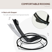 Rocker Sun Lounger With Pillow Outsunny