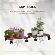 Plant Stand with Wheels (2 Pack) Outsunny