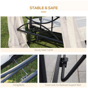Outdoor 2-in-1 Convertible Garden Swing Chair Bed Outsunny