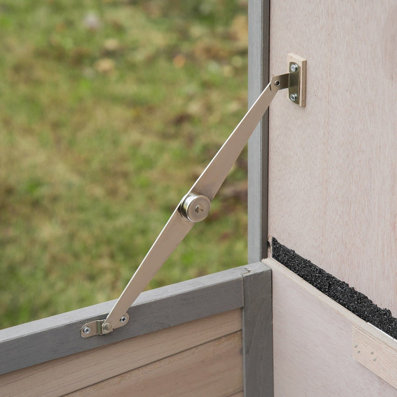 Outdoor Rabbit Hutch, Grey Pawhut