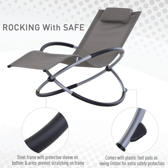 Grey Orbital Rocking Zero Gravity Chair