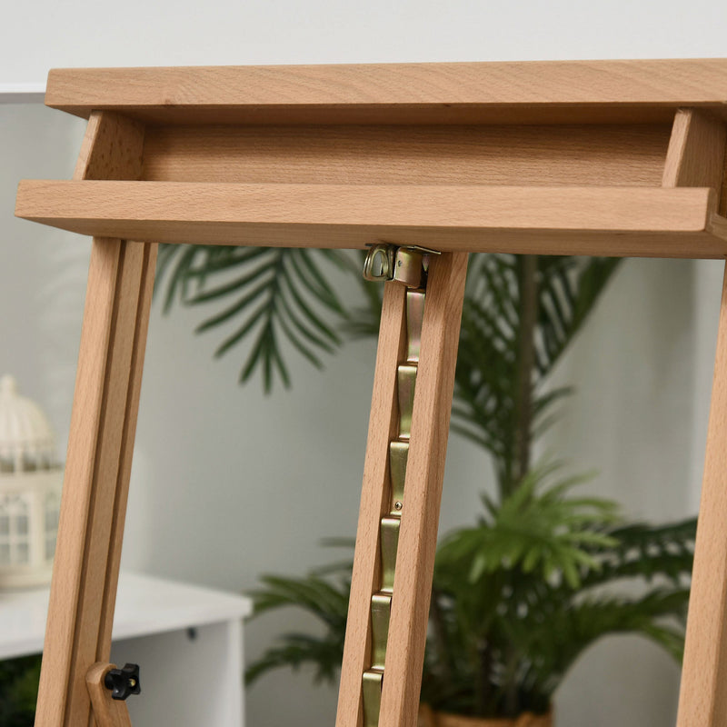 Wooden Studio Easel With Pencil Case Vinsetto