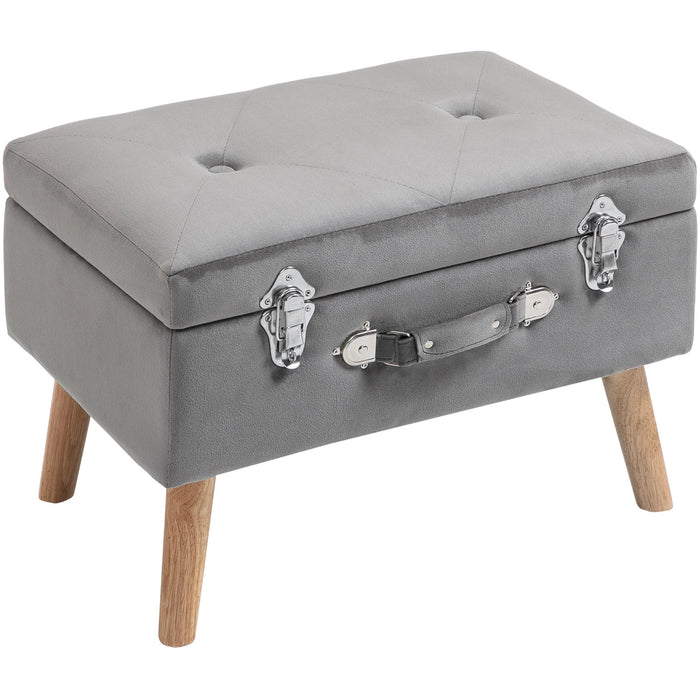 Grey Storage Ottoman