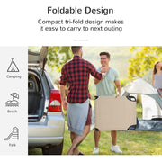 Folding Sun Lounger With Face Hole Outsunny