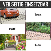 Outsunny Expanding Trellis Fence Freestanding Movable Fence Foldable Garden Screen Panel Aluminum, 300cm x 103.5 cm, Dark Brown Outsunny