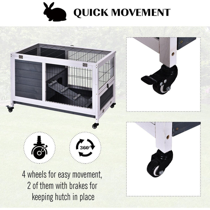 Indoor Rabbit Hutch with Lift Top