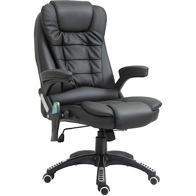 Black High-Back Massage Executive Chair with Tilt Homcom