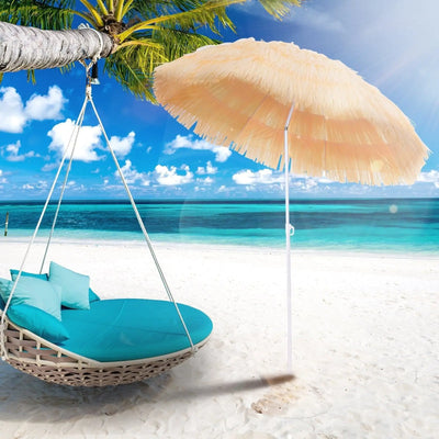 Hawaiian Beach Sun Parasol, Tilt, Crank Outsunny