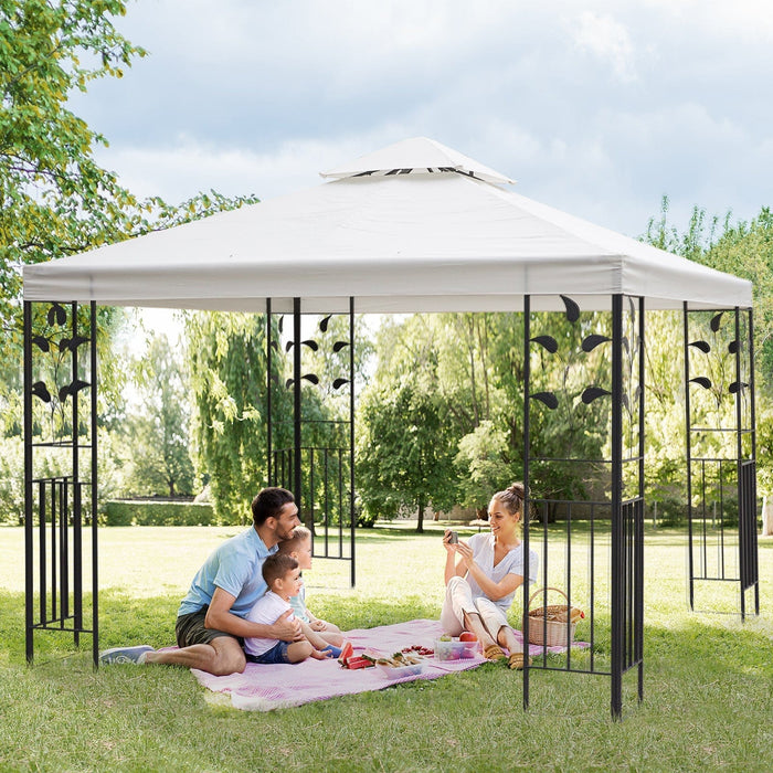 Steel Framed Gazebo with Vented Roof, 3x3m