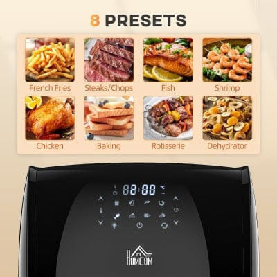 8 in 1 Multi Cooker, Digital Air Fryer Oven, 12L, 1800W, Black