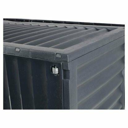Plastic Outdoor Garden Storage Boxes Large 350 Litre , Lockable, Waterproof - Black
