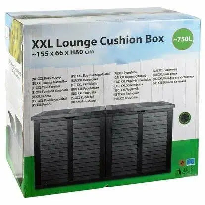 Extra Large Waterproof Garden Storage Box Plastic Lockable - Black 750L EBay