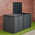Extra Large Waterproof Garden Storage Box Plastic Lockable - Black 750L EBay
