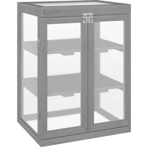 Wooden 3 Tier Greenhouse Polycarbonate Cold Frame & Storage Shelf - W58 x D44 x H78cm