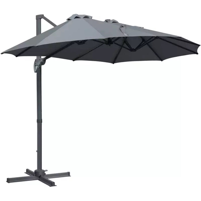 4.5m Roma Double Sided Cantilever Parasol With Cross Base