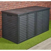 Extra Large Waterproof Garden Storage Box Plastic Lockable - Black 750L EBay