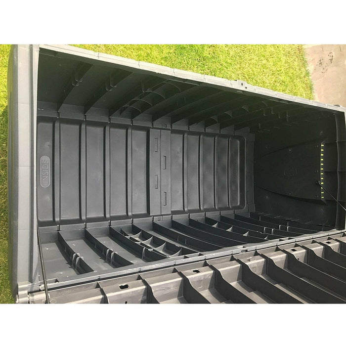 Outdoor Garden Storage Box Large Waterproof Lockable Organizer Bin With Sit On Lid 340L