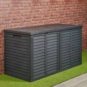 Extra Large Waterproof Garden Storage Box Plastic Lockable - Black 750L EBay