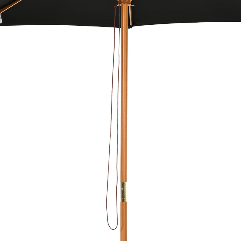 3m Wooden Parasol Outsunny