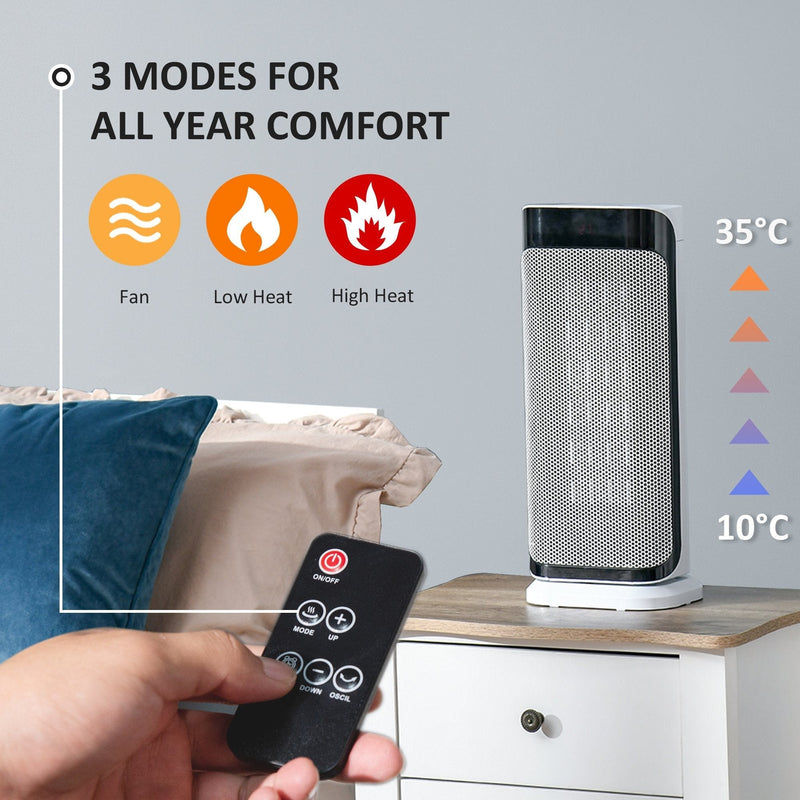 Portable Tower Heater, 3 Mode, Timer, Overheat & Tip Protect
