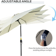 3m Garden Parasol - Beige Outsunny
