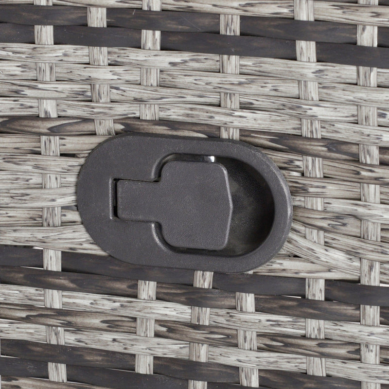 Rattan Garden Lounger Set, Reclining Armchairs, Coffee Table