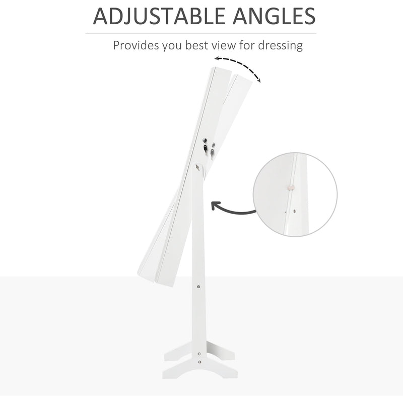 Lockable Jewellery Cabinet, Full-Length Mirror, Bedroom Decor