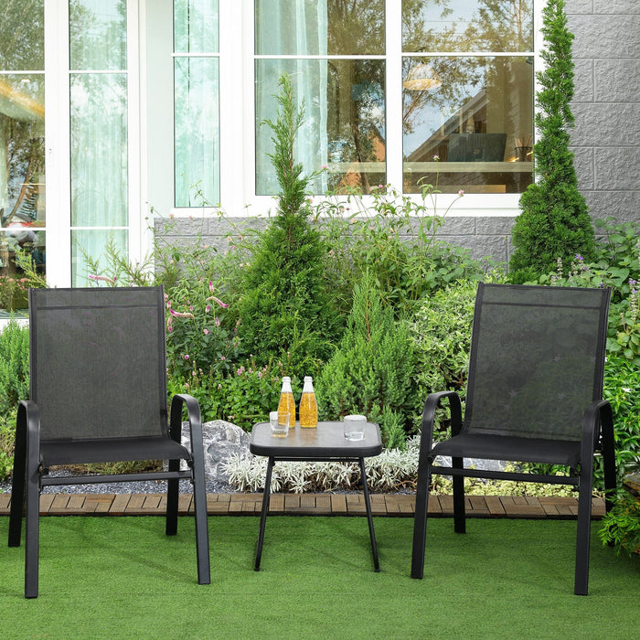 Garden Furniture Bistro Set - Black