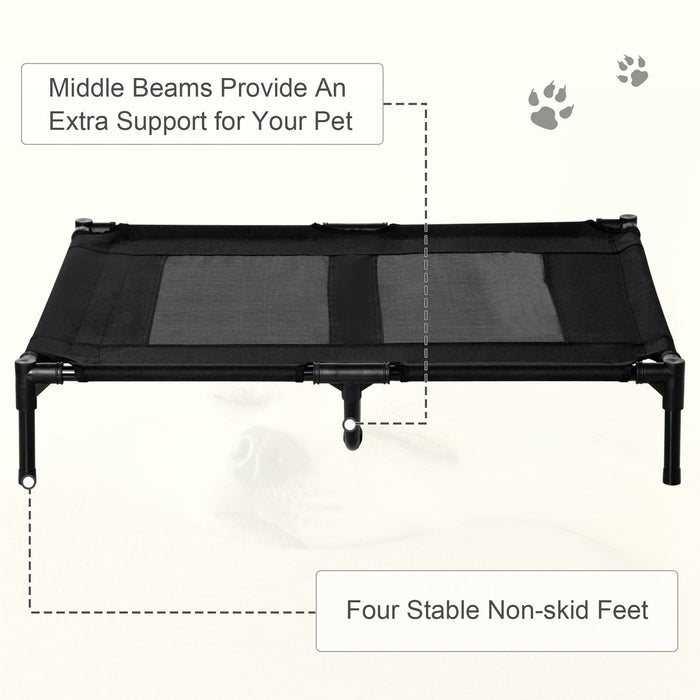 Raised Dog Bed For Large Dogs - Black