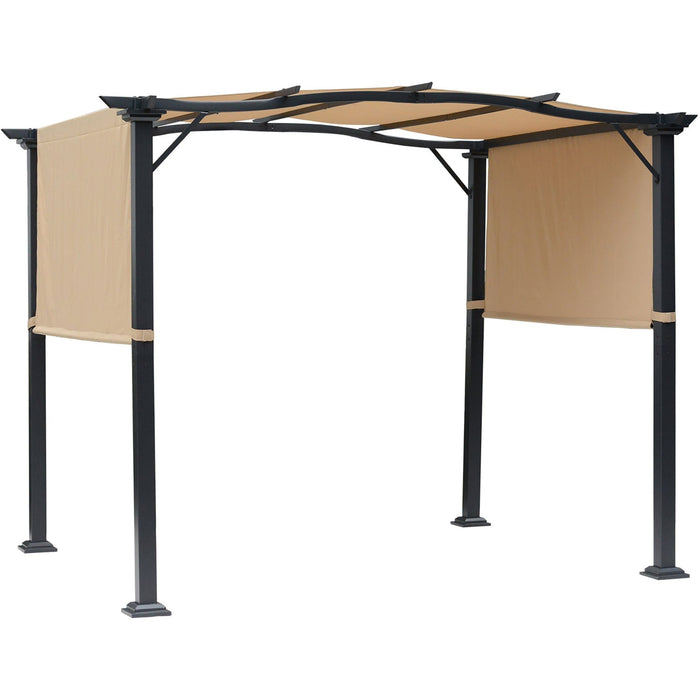 Pergola With Retractable Roof, Khaki