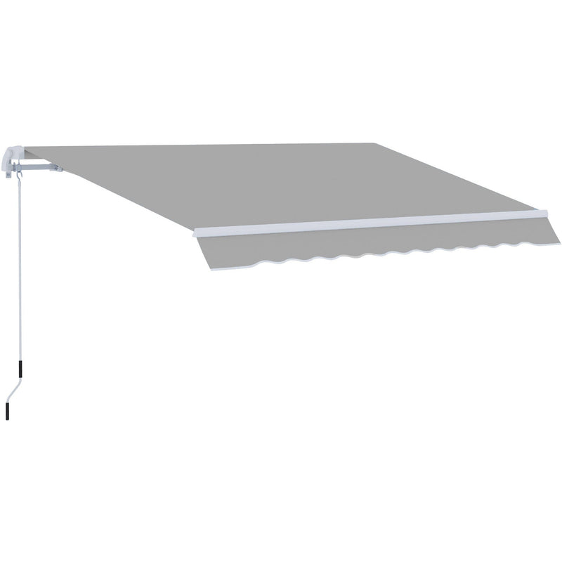 Awning For Patio - Manual Hand Crank 3 x 2m Aluminium Frame