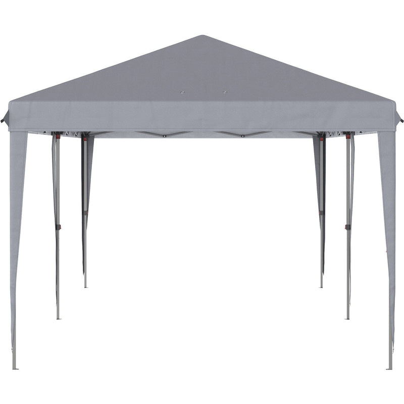 Pop Up Gazebo 6x3, UV-Resistant, Adjustable Height, Grey
