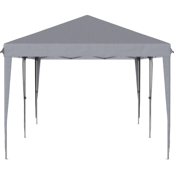 Pop Up Gazebo 6x3, UV-Resistant, Adjustable Height, Grey