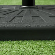 19kg Resin Garden Parasol Base for Poles of Φ32 - Φ48mm, Black Outsunny