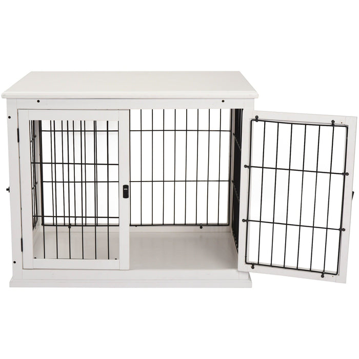 3-Door Small Indoor Pet Cage, White