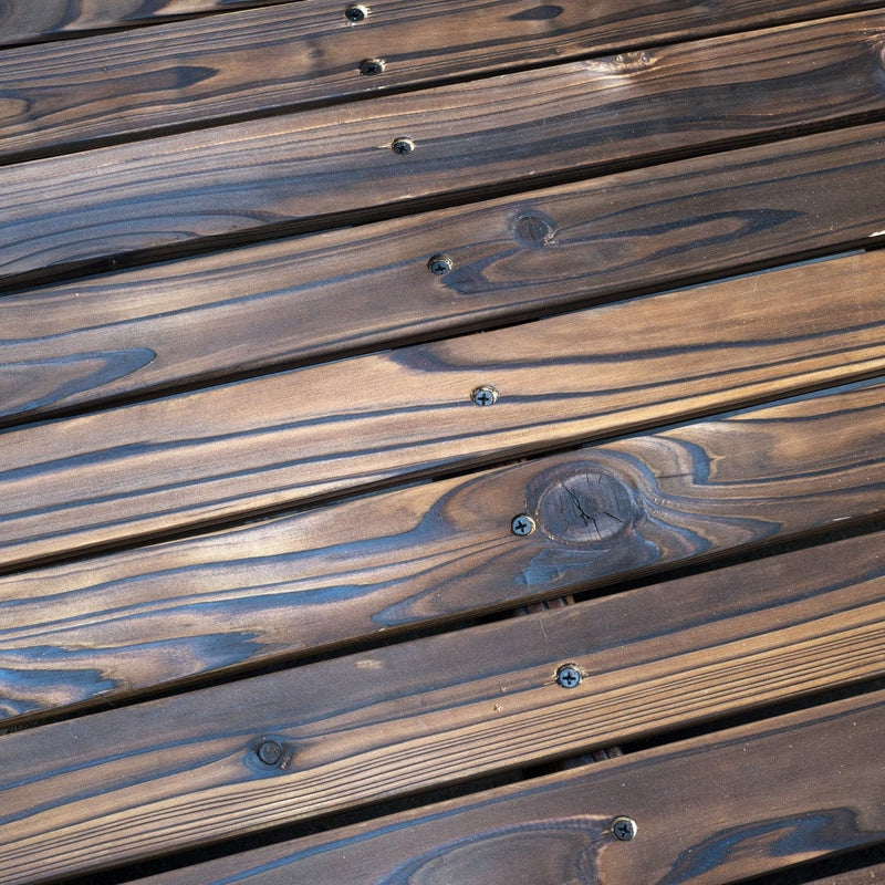 Wooden Garden Bridge, Stained Finish, Outdoor Pond Walkway Outsunny