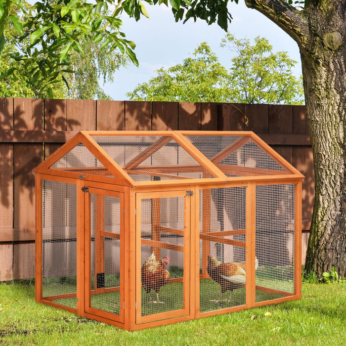 Wooden Chicken Coop with Run