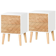 Nordic Bedside Tables Set of 2 Homcom