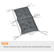 Thick Outdoor Seat Cushions With Backs, Grey Outsunny
