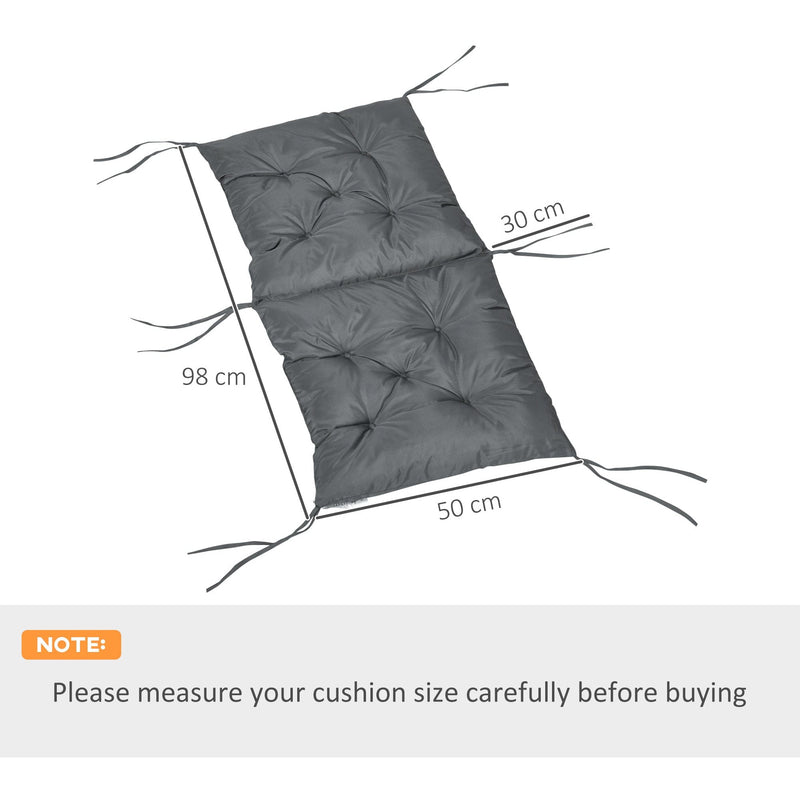 Thick Outdoor Seat Cushions With Backs, Grey Outsunny