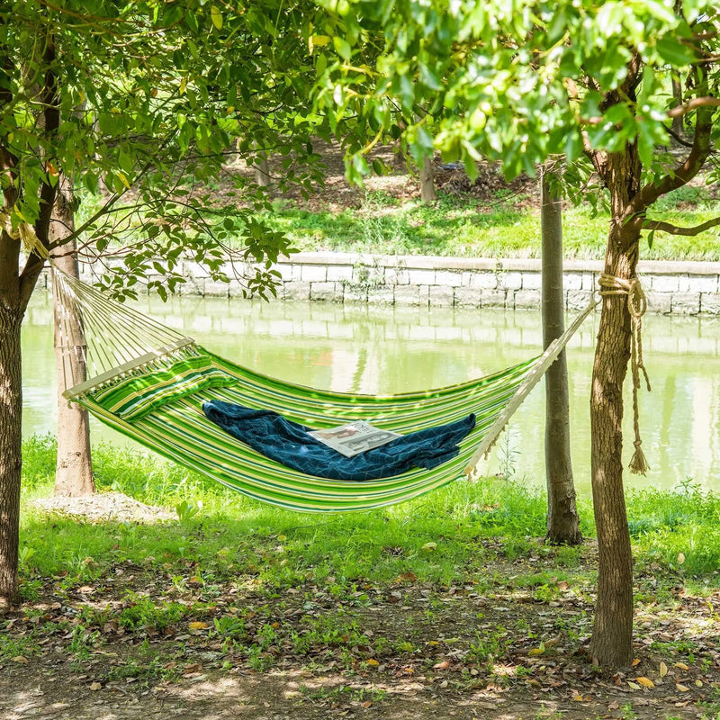 Camping Hammock, Outdoor Swing, 188Lx140W cm Outsunny