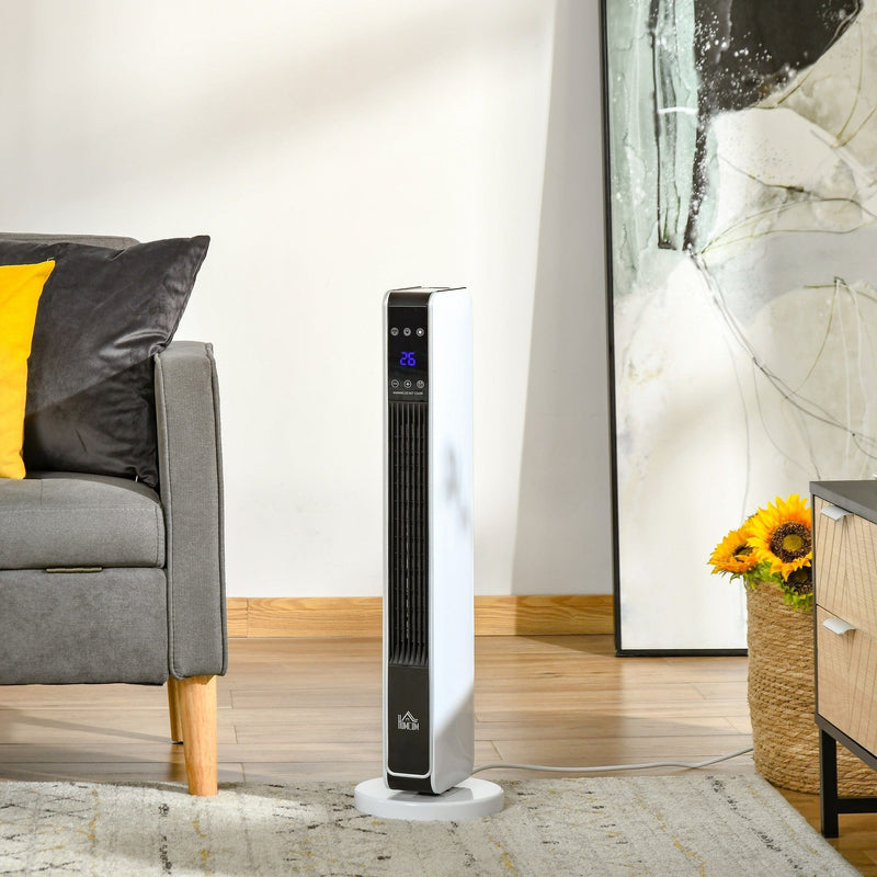 Oscillating Ceramic Tower Heater, 1000W/2000W