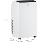 HOMCOM 14,000 BTU Portable Air Conditioner Dehumidifier Cooling Fan for Room up to 40m², with Remote, LED Display, 24H Timer, Window Mount Kit, White Homcom