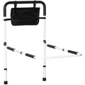 White Adjustable Safety Bed Rail for Seniors Homcom