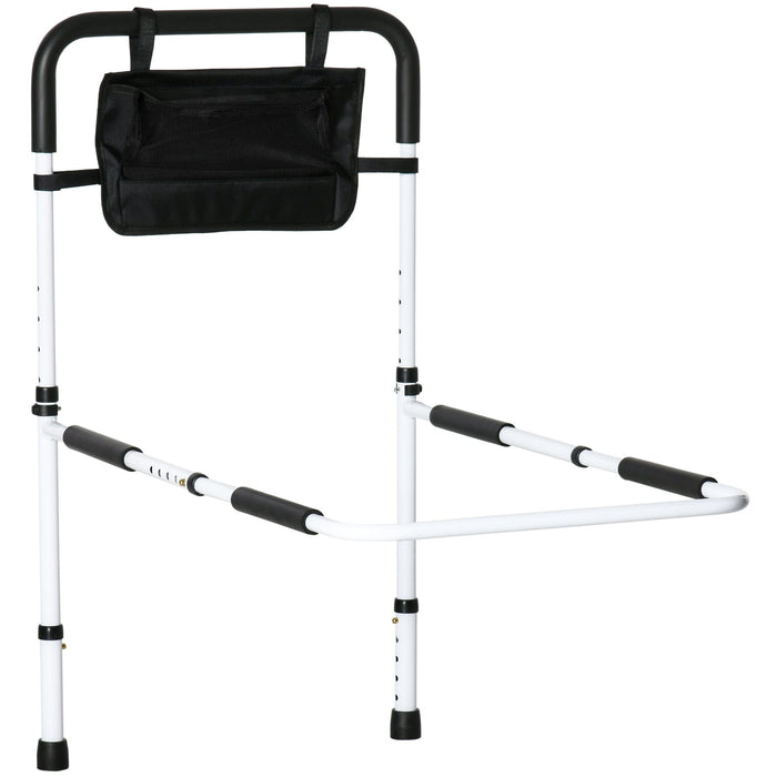 White Adjustable Safety Bed Rail for Seniors